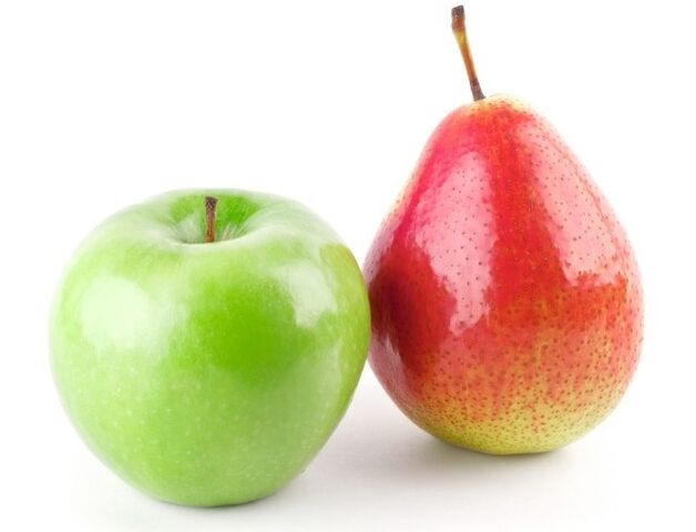 manzana y pera para la dieta dukan